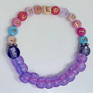 Kandi Swiftie friendship bracelet glow in the dark, stretchy, festival rave OOAK